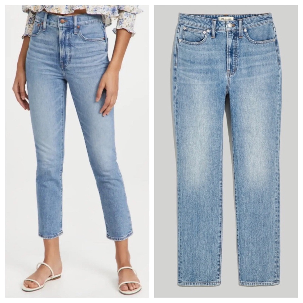NEW Madewell Jeans Women's 33 Light Wash The Perfect Vintage Jean Straight Leg